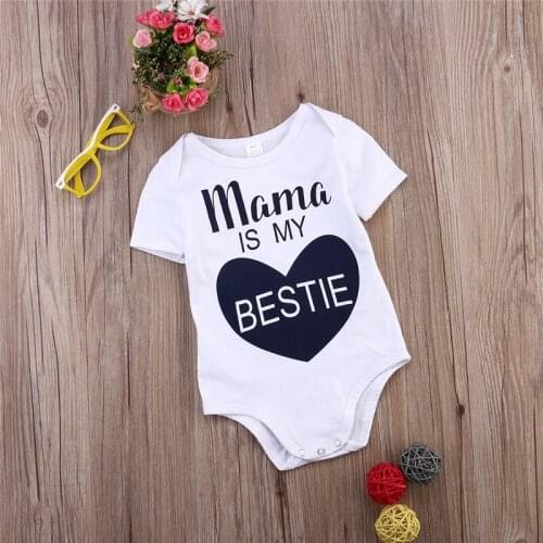 Newborn Kids Bodysuit Baby Boy Girl Clothes Jumpsuit Outfits Letter Pritned Childrens Clothes Baby Casual Clothing Summer 2021