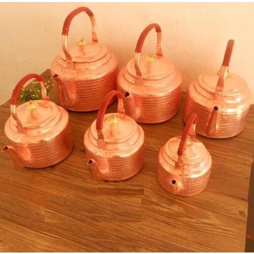 Pure Copper Kettle Teapot Handmade Purple Home Kitchen Large Capacity Gift