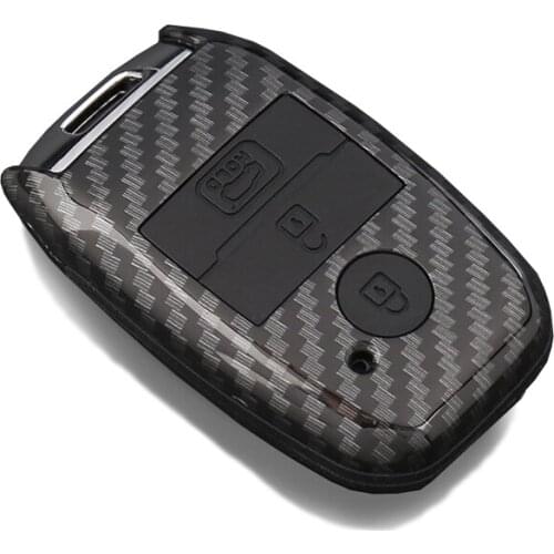 ABS Carbon fiber grain Smart Key Case Cover For Kia KX3 KX5 K3S RIO Ceed Cerato Optima K5 Sportage Sorento Car Styling L72