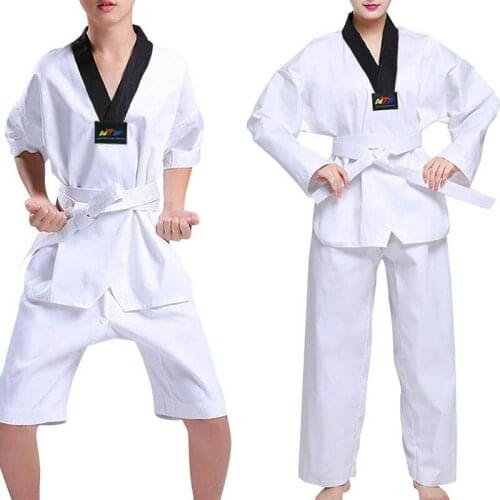 Children and adults Taekwondo clothing, karate games, martial arts training kits, mens and womens Kung Fu uniforms, white belt