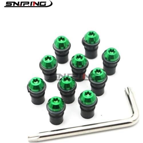 For Kawasaki ZX-6R 2003 2004 2005 2006 2007 2008 Autobike ZX6R 03 04 05 06 07 08 Windshield Screw Kits Fastener M5 Screws 10PCS