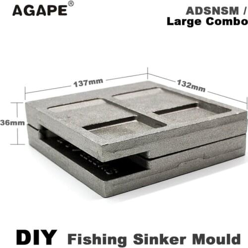 Agape DIY Fishing Snapper Sinker Mould ADSNSM/Large Combo Snapper Sinker 112g 224g 336g 5 Cavities