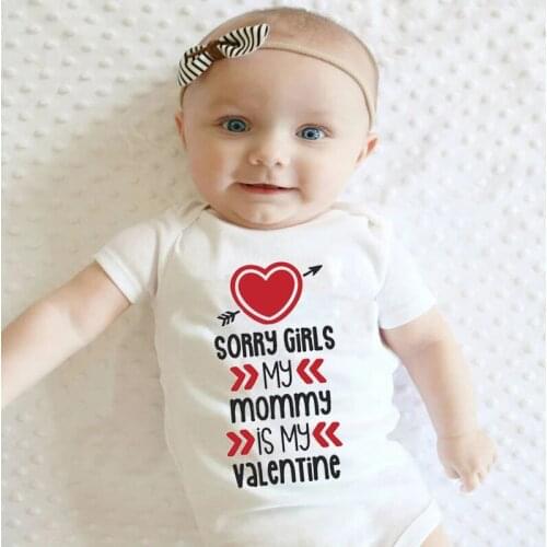 Sorry Girls My Mommy Summer Is My Valentine Baby Boys Girls Fashion Clothes Newborn Baby Toddler Romper Infant Costumes Pajamas