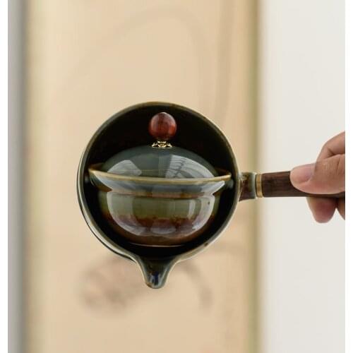 Ceramic Kung Fu tea set afternoon tea office home simple automatic tea maker portable travel tea set tea cups and saucer sets