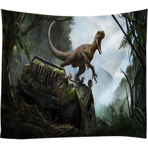 Creative 3D Painting Dinosaur Jurassic Park Tapestry Wall Hanging Bed Spread Beach Towel Table Cloth Yoga Mat Large Size