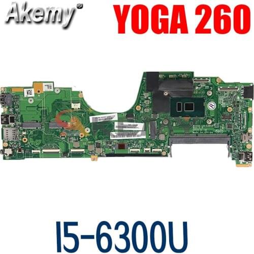 Laptop motherboard For LENOVO Thinkpad YOGA 260 I5-6300U SR2F0 I5-6300U Mainboard LA-C581P 00NY955
