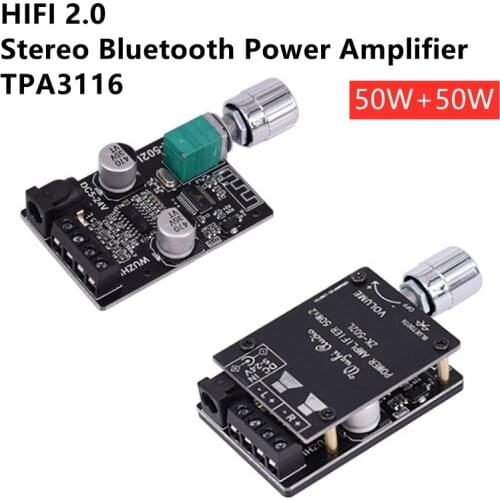 12V/24V High Power Digital Power Amplifier Module Audio Modification 10W/15W/20W Stereo Bluetooth Power Amplifier Board
