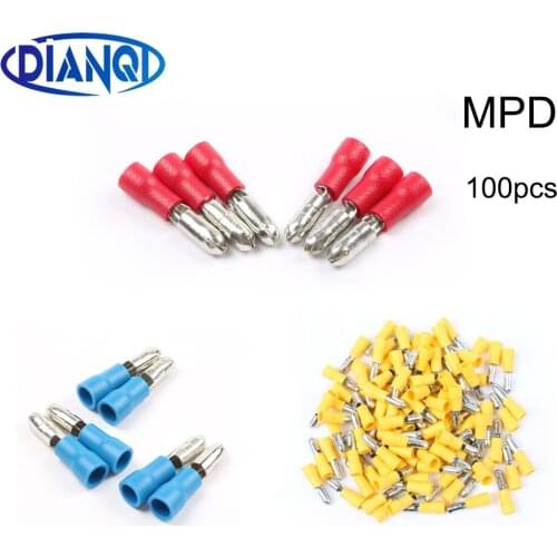 MPD5.5-195 5-195 1.25-156 2-156 Bullet Shaped male Insulating Joint Wire Connector ElectricalCrimp Terminal AWG12-10 16-14 22-16