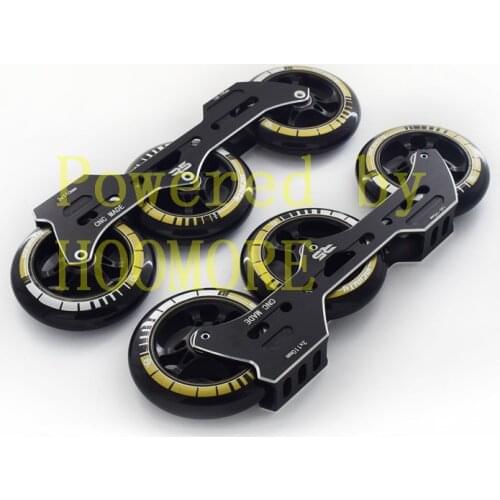 1 pair R5 3*110mm Speed Base CT Black 110mm Inline Speed Skates Wheel ILQ11 High Speed Skating Bearing Flexible Road Tyre for PS