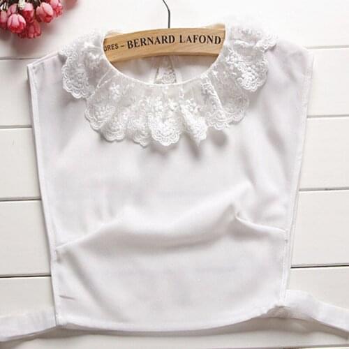 Art simple cotton new fake collar wild lace decoration apricot sweater New shirt ladies decorated lace wild fake collar