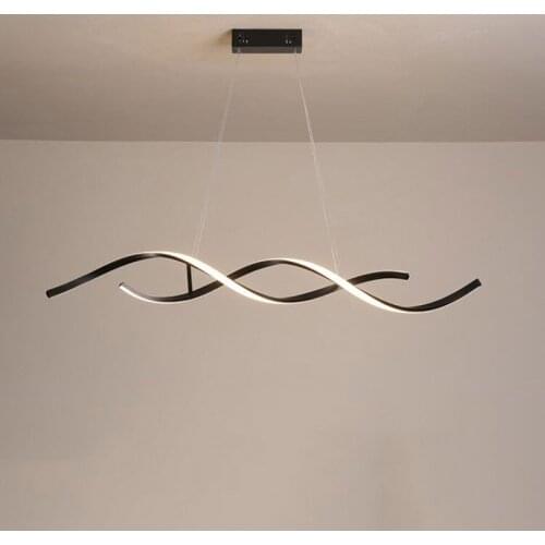 New Modern Led Chandeleirs Living Room Bedroom Hanging Lights Black/White Restaurant Kitchen Chandelier Lighting AC110V-220V