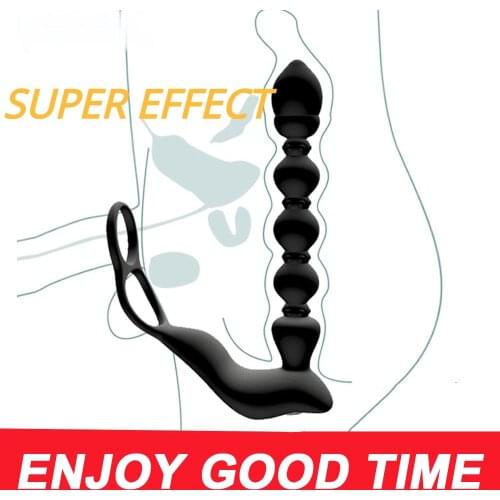 SWT Male Prostate Massage Vibrator Penis Vibrator Ring Ejaculation Ring Toy For Men Anal Plug Stimulator Butt Plug Delay