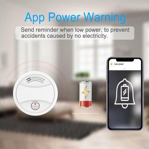 Tuya WiFi Smoke Detector Alarm System Smokehouse Firefighters for Home Fire Protection Smart Life Home Office Alarm Fire New