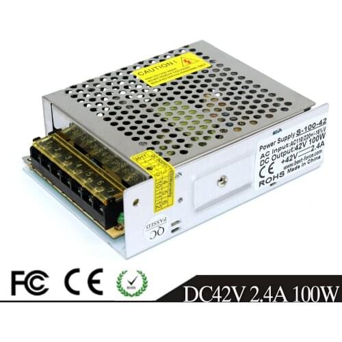 Universal Switching Power Supply 42V 2.4A 100W Regulated Driver Transformer 110V 220V AC TO DC42V SMPS for Stepper CNC CCTV