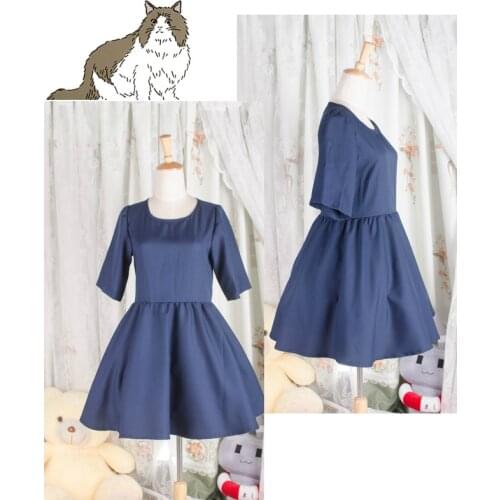 Hot Movie Kiki Cosplay Costume Fashion Cute Navy Blue Dress Female Daily Wear Or Role Play Clothing Custom-Make Any Size