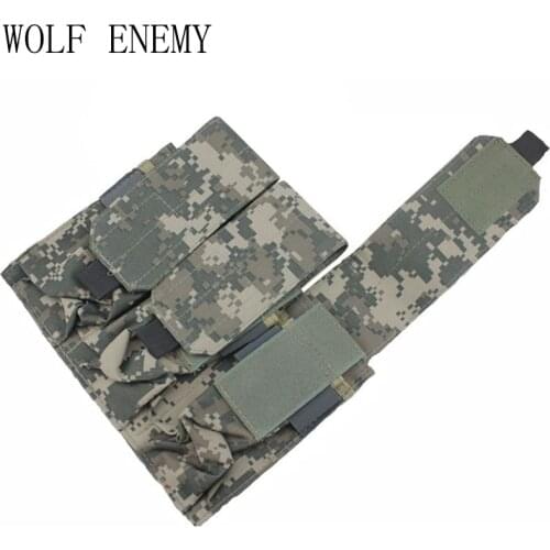 High Quality Tactical Airsoft Molle Triple M4 Magazine Pouch OD BK TAN ACU Digital Woodland Camo