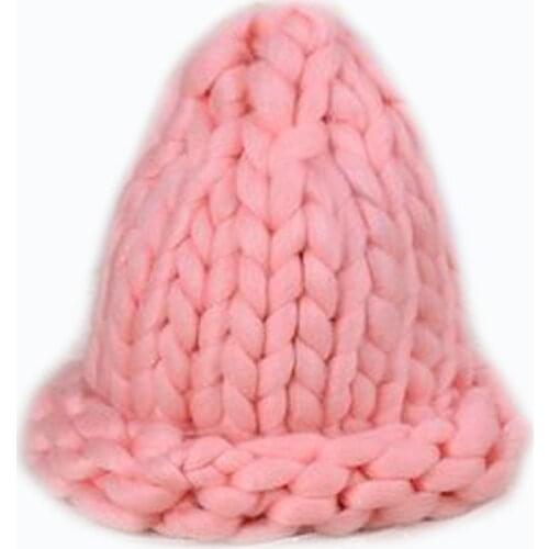 YSDNCHI Women Woolen Warm Wide Knitted Cap Twist Skullies Fashion Winter Beanie Knitted Hats Casual Adult