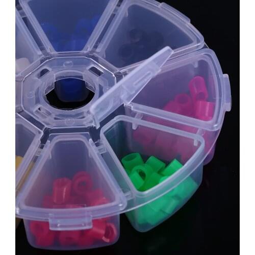 1Box dental Rubber Ring Colorful Marker/distinction /classification Circle Silicone Instrument Color Code