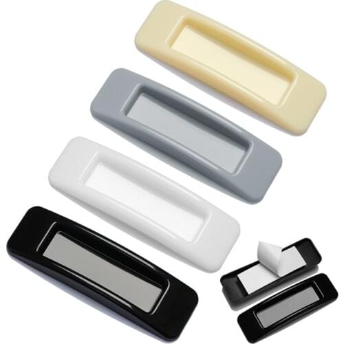 1Pair Plastic Cabinet Multi-purpose Wardrobe Pulls Self-adhesive Open Sliding Door Handles Furniture Knobs Interior
