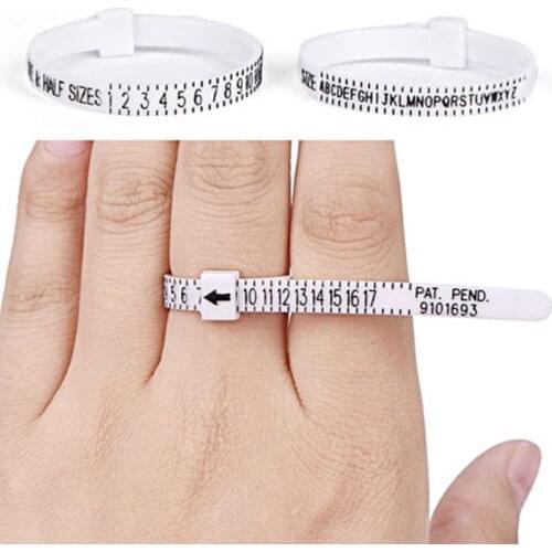 1pc Ring Sizer UK/US Official Ring Size Measuring Instrument Men Women Finger Sizers Professional DIY Jewelry Accessories Tools