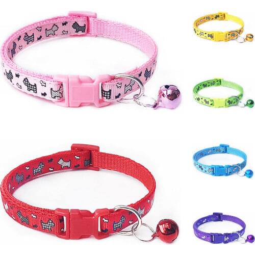 1pc Cat Dog Collar Bell Dot Print Delicate Safety Casual Nylon Dog Collar Neck Strap Fashion Adjustable Camo Bell Pet Dog Collar