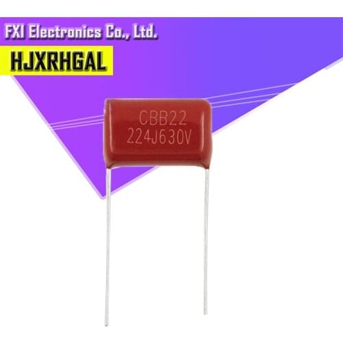 10PCS 630V224J 0.22UF Pitch 15mm 224 630V 220nf CBB Polypropylene film capacitor new