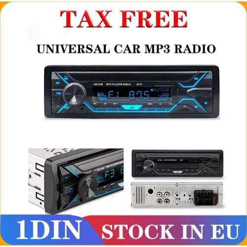 12V Stereo Bluetooth FM Radio MP3 Audio Player USB/SD Port Car Radio In-Dash 1 DIN Auto Electronics Subwoofer video newest