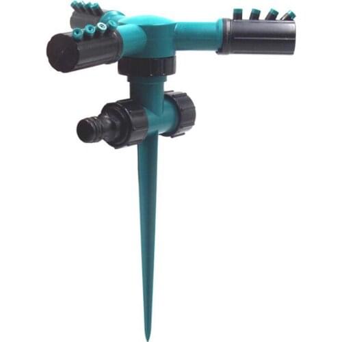 360 Degree Automatic Rotating Lawn Sprinkler with 3 Arms Adjustable Automatic Garden Watering Irrigation Tool