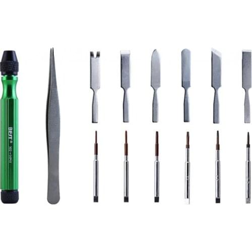 BST-302 multi function magnetic screwdriver tool set 14 in 1 repair tool kit for iPhone X 8 7 6S 6 Plus Repair portable bit kit