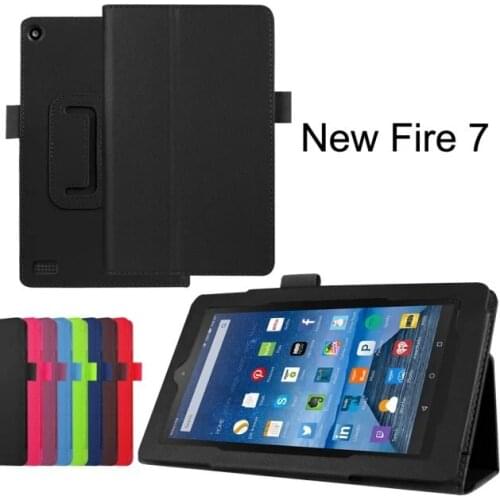 Folio Case Fits All-New Kindle Fire 7 Tablet 2015 2017 2019 9th Generation Lightweight Slim shockproof pu leather cover