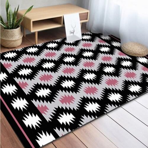 Black/Gray/Pink Home Geometric Carpets for Living Room Bedroom Large size Rugs 160*230cm Sofa Coffee Table Anti-skid Floor Mats