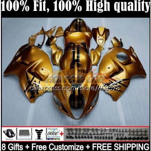 Injection For SUZUKI Hayabusa GSXR1300 96 97 98 99 00 01 20CL.5 GSXR 1300 CC 2002 2003 2004 2005 2006 2007 Fairing Gloss golden