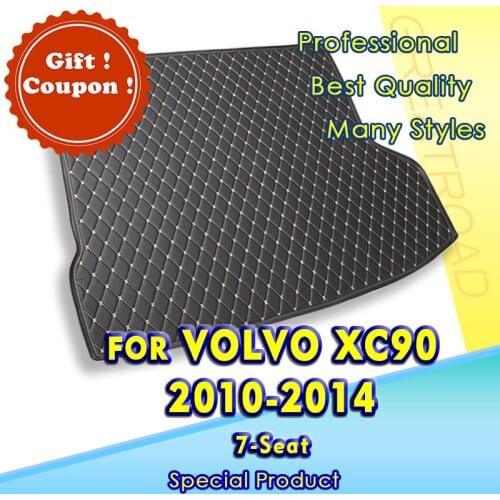 Car Trunk Mat For VOLVO XC90（Seven Seats）2010 2011 2012 2013 2014 Cargo Liner Carpet Interior Accessories Cover