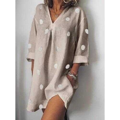 Летние платья в горошек Manubeau China At AliExpress