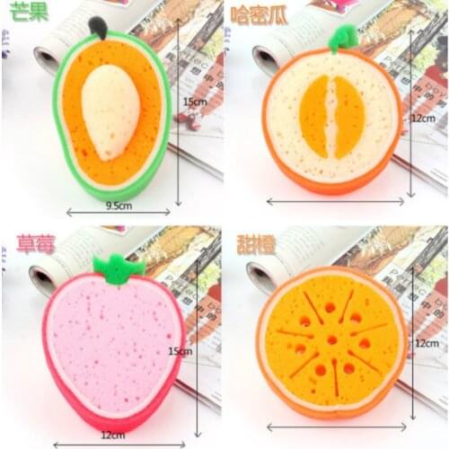 Fashion Washing Dish Towel Fruit Shape Rags Thicken Scouring Pad Sponge Cloth Scouring Kitchen Practical Cleaning Dishcloths
