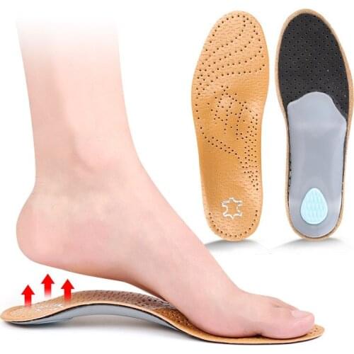Flat Foot Arch Support Orthopedic Insoles For Shoes Men Women X-O Leg Corrector Non-slip Emulsion Heel Cushion Shoe Pad Inserts