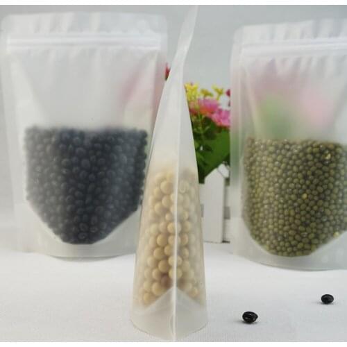 15x22cm food zip bag 100pcs X PET Matte Clear Stand up bags - Zipper reclosable plastic pouch Frosted Surface,self-sealed sachet