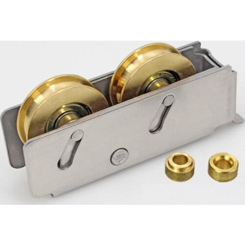 757-Type Stainless Steel Sliding Door Plastic Steel Window Pulley Aluminum Alloy Glass Brass Wheel Muted Roller House Hardware