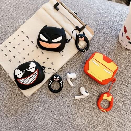 Venom Airpods Case Silicone He Avengers Disney Kawaii Protector Cover for Airpods PRO Airpod 2 Air Pods 1 Cute Anime Fidget Toys