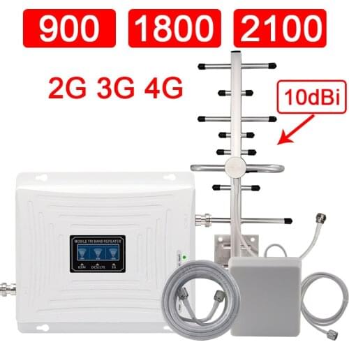 Signal Booster for Cell Phone 2g 3g 4g Cellular Amplifier 4g Mobile Repeater Gsm Repeater 2g 3g 4g GSM900 LTE1800 WCDMA2100