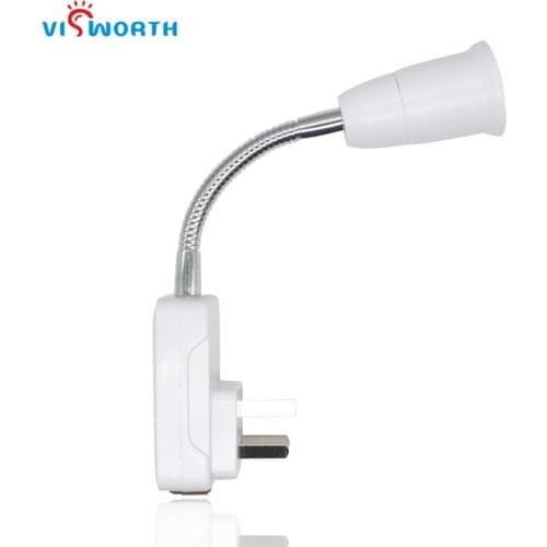 [VisWorth] AC 110-220V 6A E27 Light Lamp Bulb Holder E27 Base With Plug 22MM Long For E27 Led Bulbs