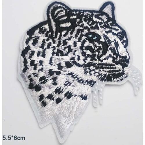 Tiger Cheetah Embroidery Punk Clothes Patch For Clothing Iron On Leopard Patch Motif Applique