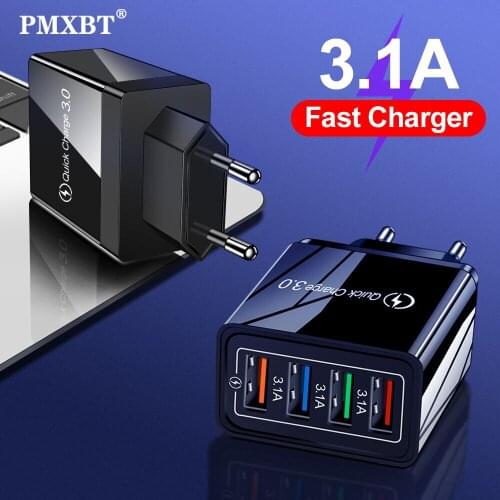 USB Charger Quick Charge QC 3.0 4.0 Charger For Samsung S10 iPhone 11 Xiaomi Mobile Phone Fast Charging EU US Plug Power Adapter