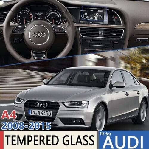 For Audi A4 B8 8K 2008~2015 Car Navigation GPS Ultra-Thin Anti-fingerprint Film Full Screen Protector Tempered Glass Accessories