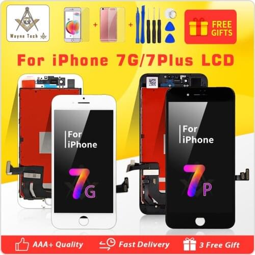 For iPhone 7 7G 7 Plus LCD With 3D Force Touch Screen Assembly 100% Finger Print Tested Replacement Display Free Shipping