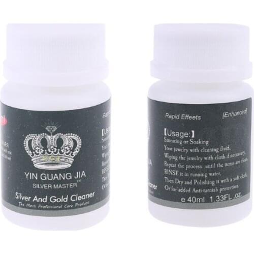 2Pcs Jewelry Cleaning Versatile Rust Remover Anti Tarnish Protection Ring Diamond Rust Detergent 40ml Silver Gold Clean