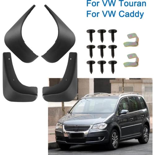 4pcs/set Mud Flaps Splash Guards Scratch Resistant Front Rear Mudguards Fender For VW Touran Caddy Car Accessories