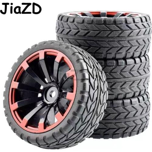 4pcs/set Diameter 65mm Toy Accessory Tires Rubber Tyre Racing Off Road Vehicle Wheel Rim for 1:10 RC Spare Part Racing Car Tire