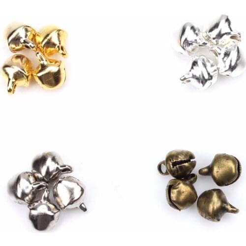 50pcs/lot 8.14*5.18mm DIY Crafts Handmade Accessories for Home Decor Iron Loose Beads SmallJingle Bells for Decoration Pendants