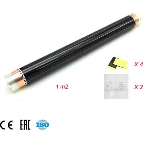 50CM*2M 220W Electric Carbon Heated Floor Under Rug Heating Film with Clamps, Insulation Daub
